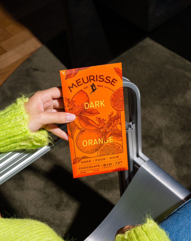 Bio-Zartbitterschokolade mit Orange (100 g)
