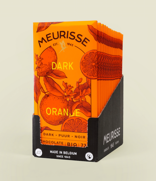 Bio-Zartbitterschokolade mit Orange (100 g)