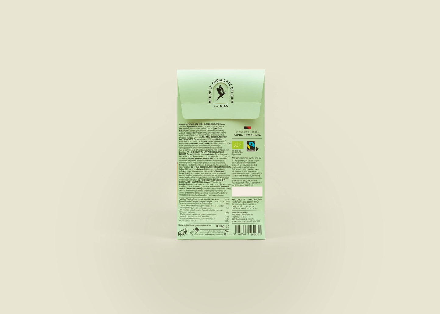 Bio-Milchschokolade mit Butterkeks (100 g)