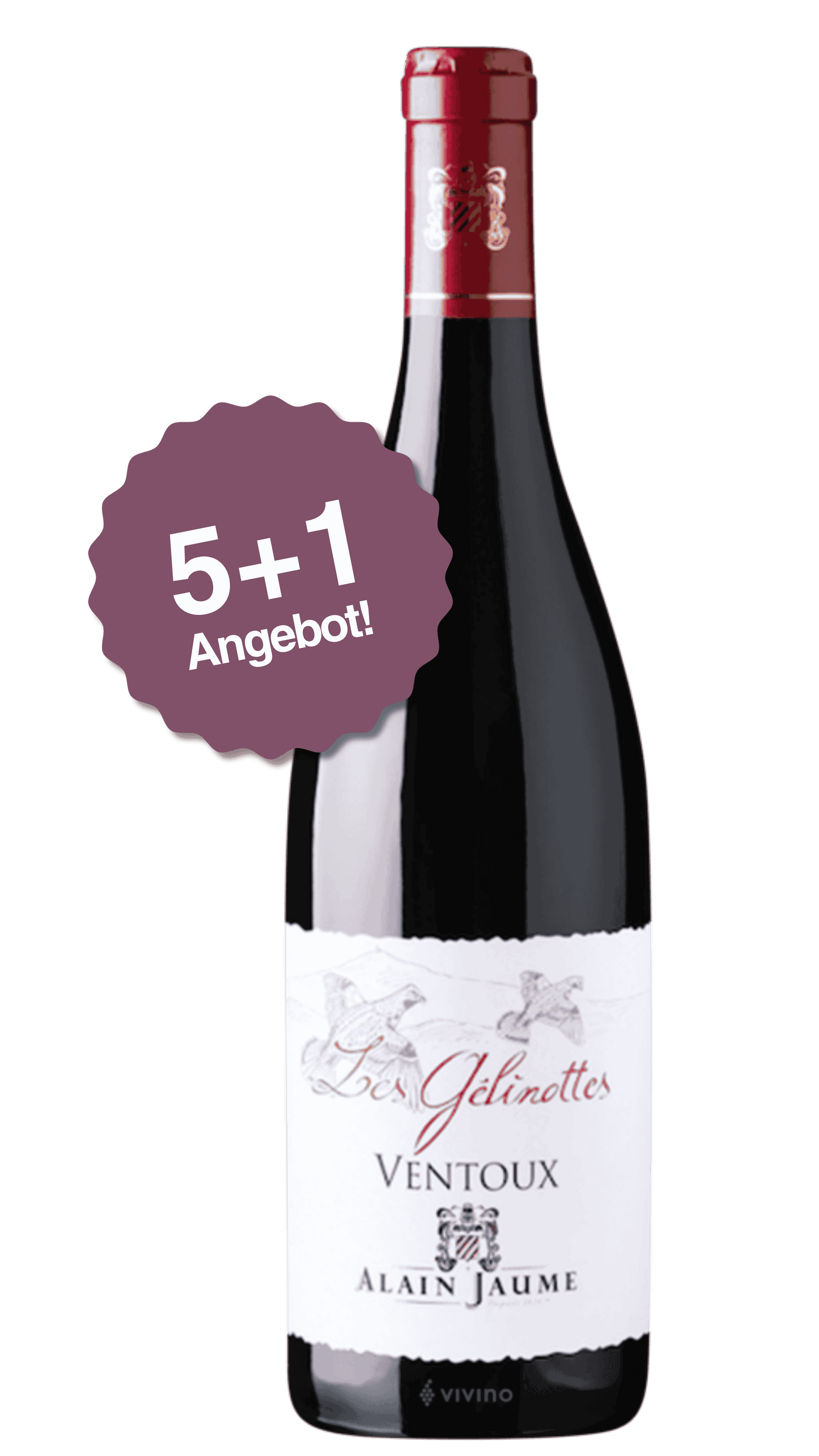 5+1 Angebot 2023 Ventoux Rouge "Les Gélinottes" Alain Jaume