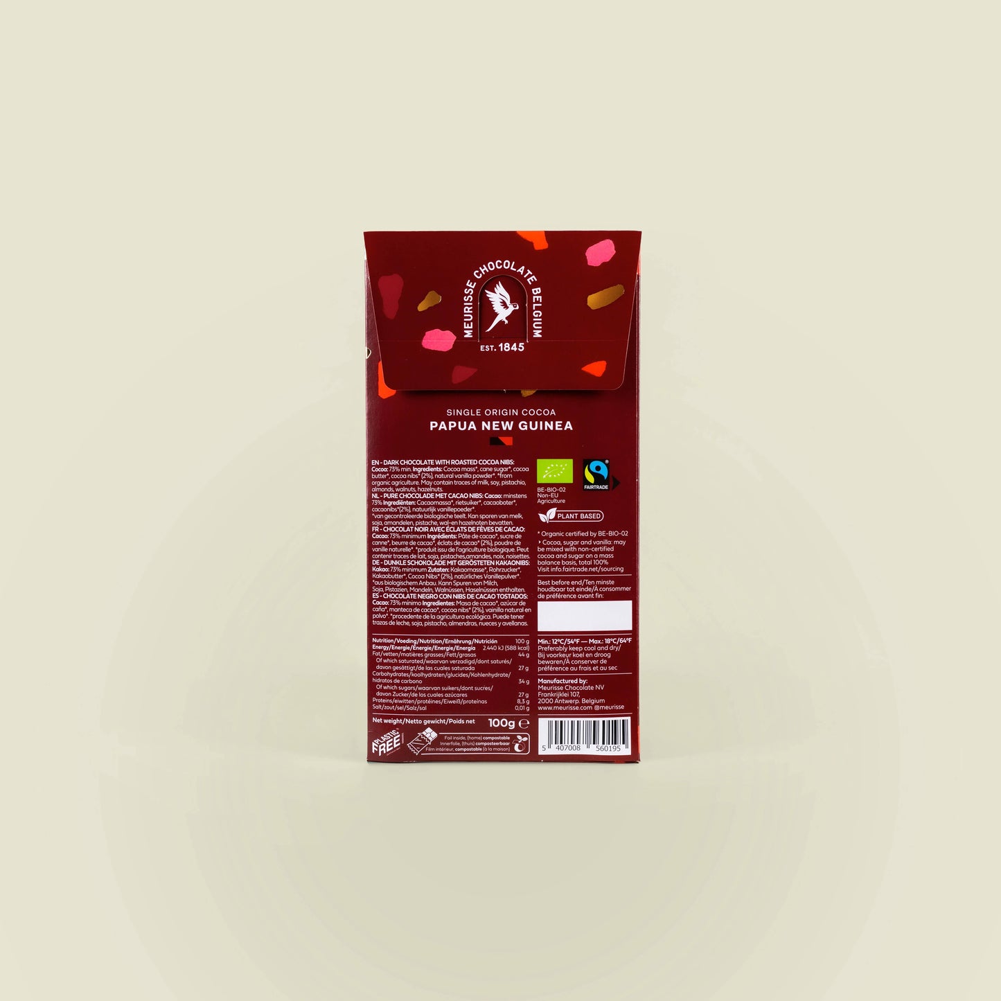 Bio-Zartbitterschokolade mit gerösteten Kakaonibs (100 g)